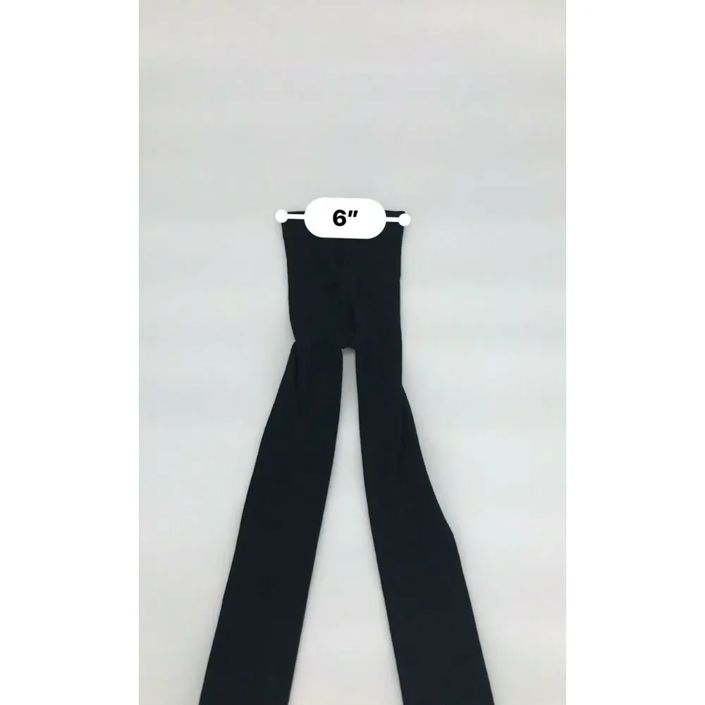 Girl’s Solid Black Full Length Tights Youth Kid’s Size 4-6X